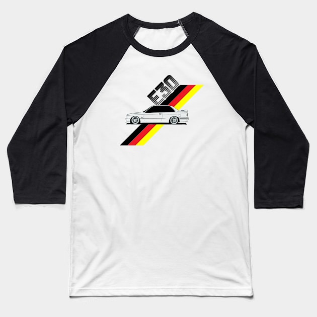 BMW E30 Baseball T-Shirt by AdriaStore1